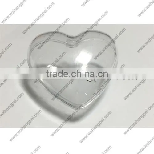 Cleverish portable cute transparent heart-shaped plastic storage jewelry wedding box kit