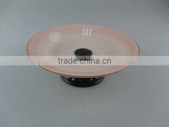 Stocked glazed ceramic cake stand for food, fruit,wedding cake use