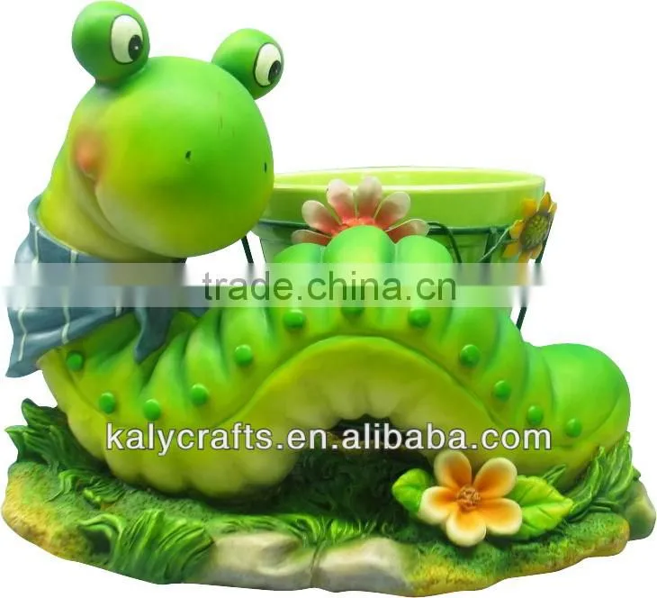 decorative hedgehog polyresin flower planter garden pot