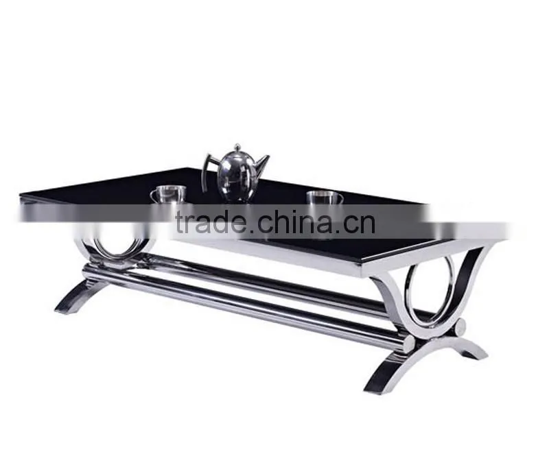 foshan shunde furniture factory price stainless steel marble top tea coffee table