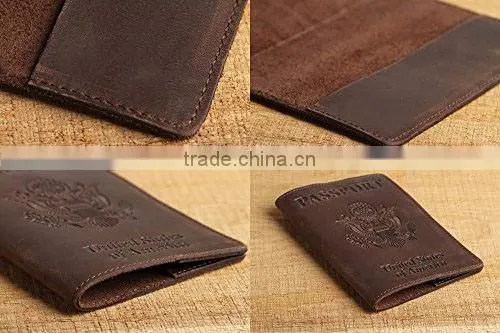 Genuine leather Tianhooo Leather Passport Cover & Holder for Men Women Passport Case