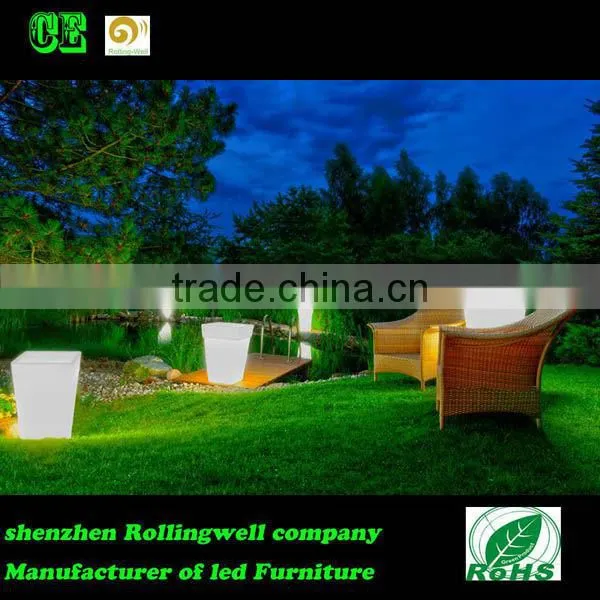 LED large and tall flower pots /led cheap plastic tall plastic flower pots glowing flower pot