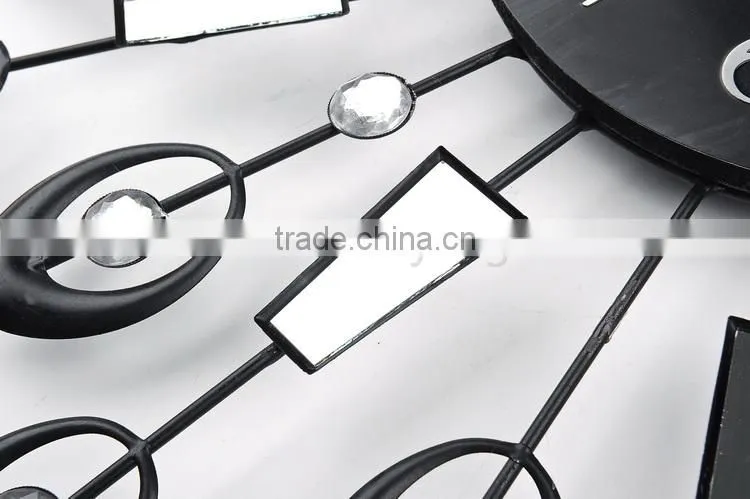 Metal wall digital clock with eye and mirror