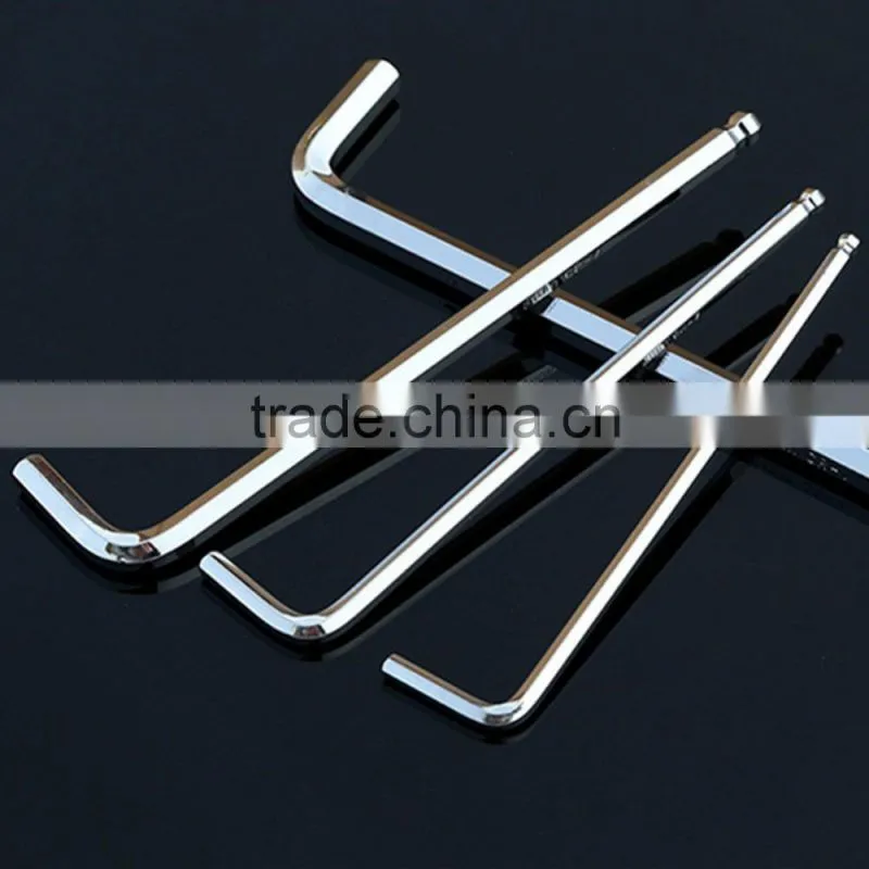 9 Pcs L shape ball end carbon steel spanner hex key wrenches set