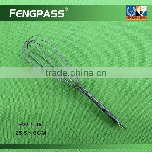 Metal egg whisk , egg beater , silicone egg wisk EW-1006