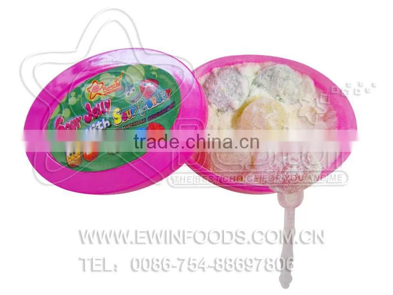 Jelly Bubble Gum Ball With Sour Powder