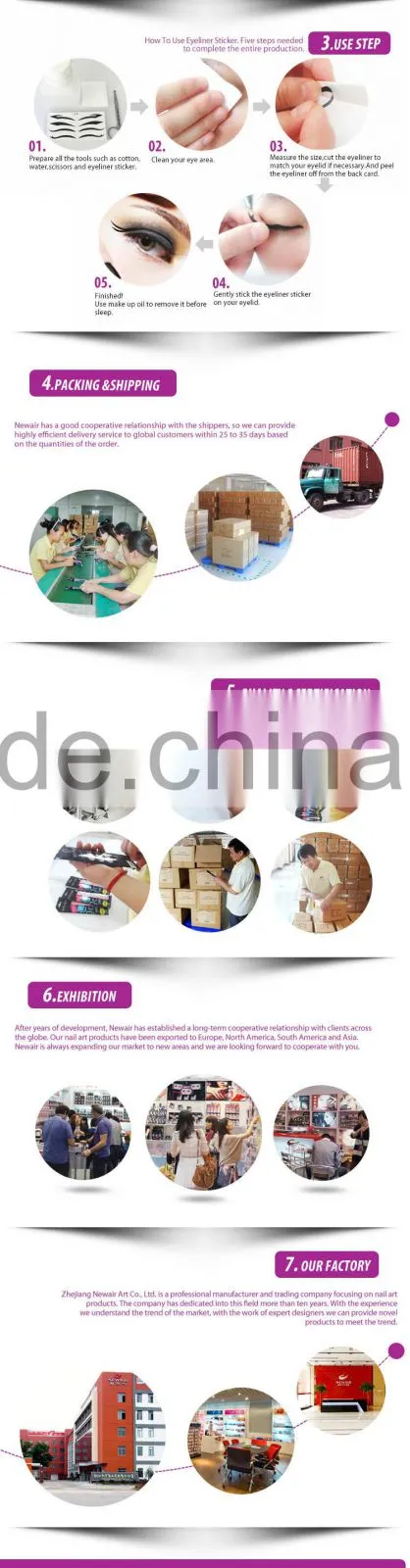 Joyme wholesale high quality eye tattoo strips eco-friendly eyeliner sticker
