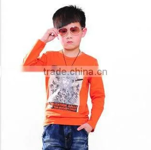 Top quality unique printed boys blue kids t-shirts