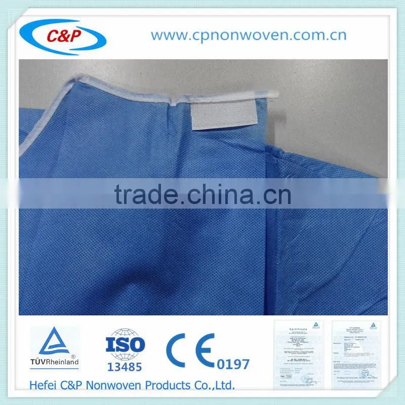 Disposable Sterile Reinforced Surgical Gown in SMS/SMMS materials for Operation
