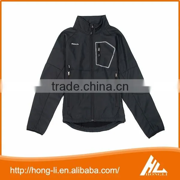 Promotional cheap men's polyester black polar fleece jacket