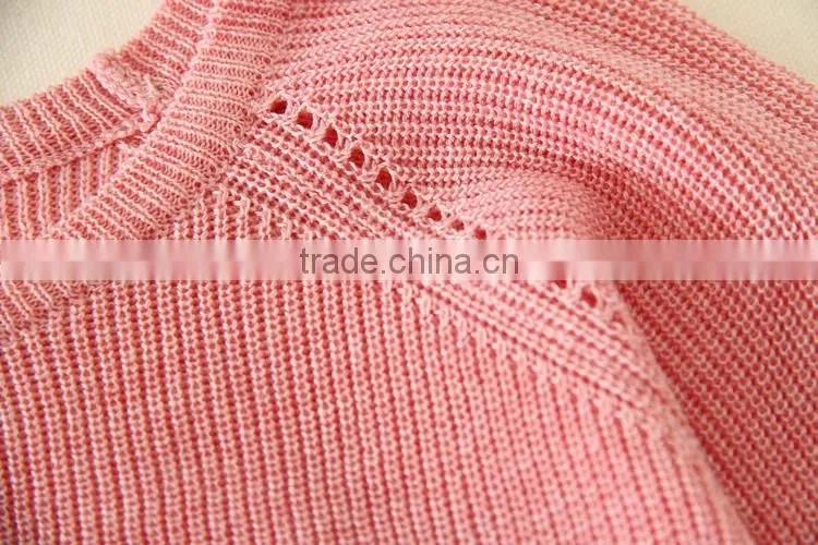 Kids CNY sweater dresses, black knitting girl's sweater, round collar long sleeve valentine's day sweater dress