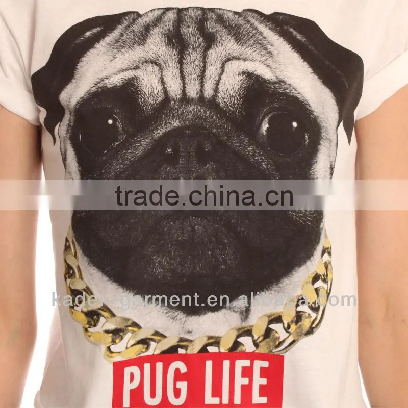 Pet Dog Sublimation T Shirt, slim fit for Women