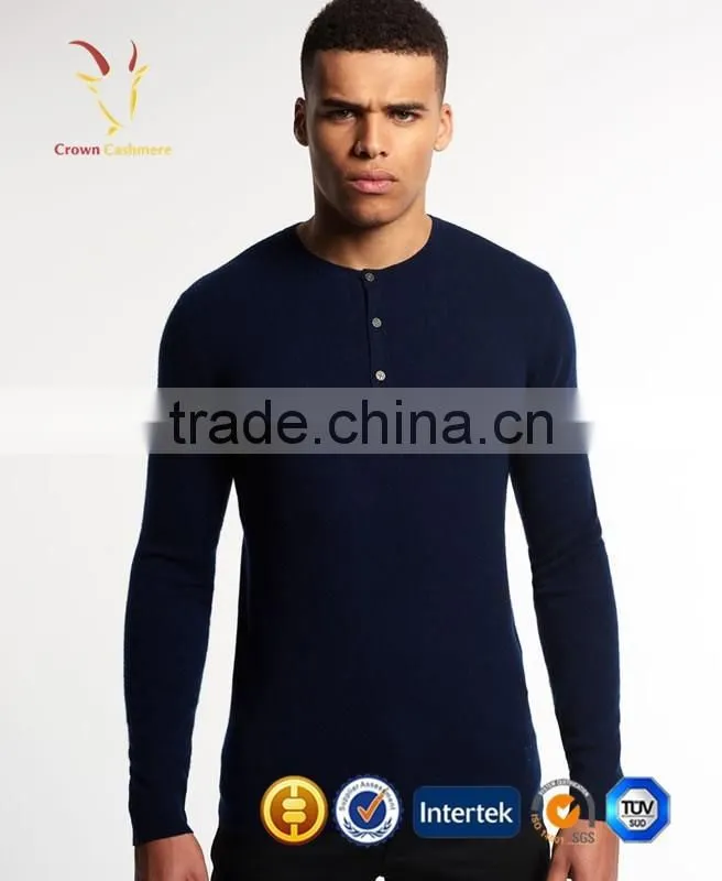 Mens Royal 100% Cashmere Pullover Knitwear
