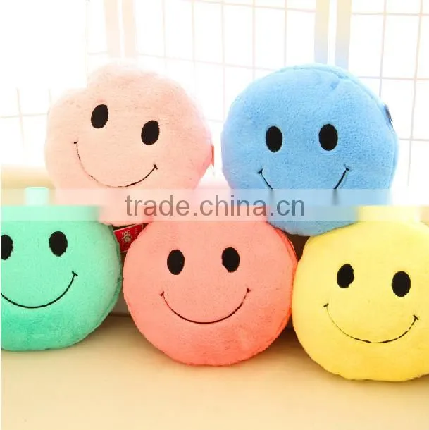 OEM embroider smiley funny custom wholesale decorative pillow