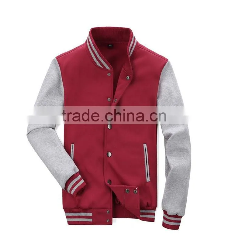 wholesale mens casual baseball zip ip sweatshirt