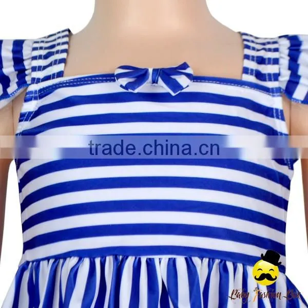 YZA-004 Yiwu Yihong Cute Stripe Stylish Little Girls Flutter Sleeve With Back Bow Short Pants Kids Infant Swimsuit