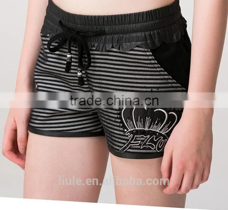 Fashion casual elastic waist tight nice short pants