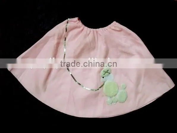 Latest Pink Felt Dog Girl Dress