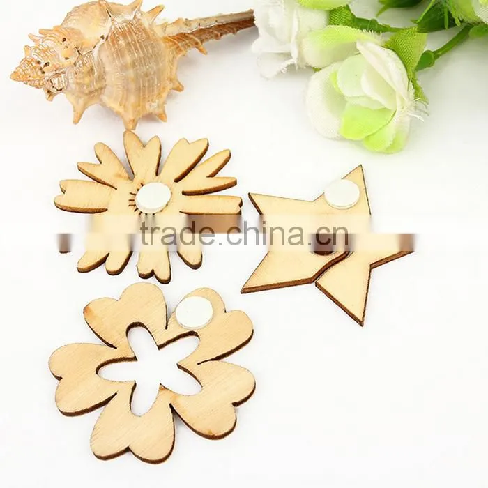 DIY Painting Unfinished Wood Accessories Hollow Flower Crafts