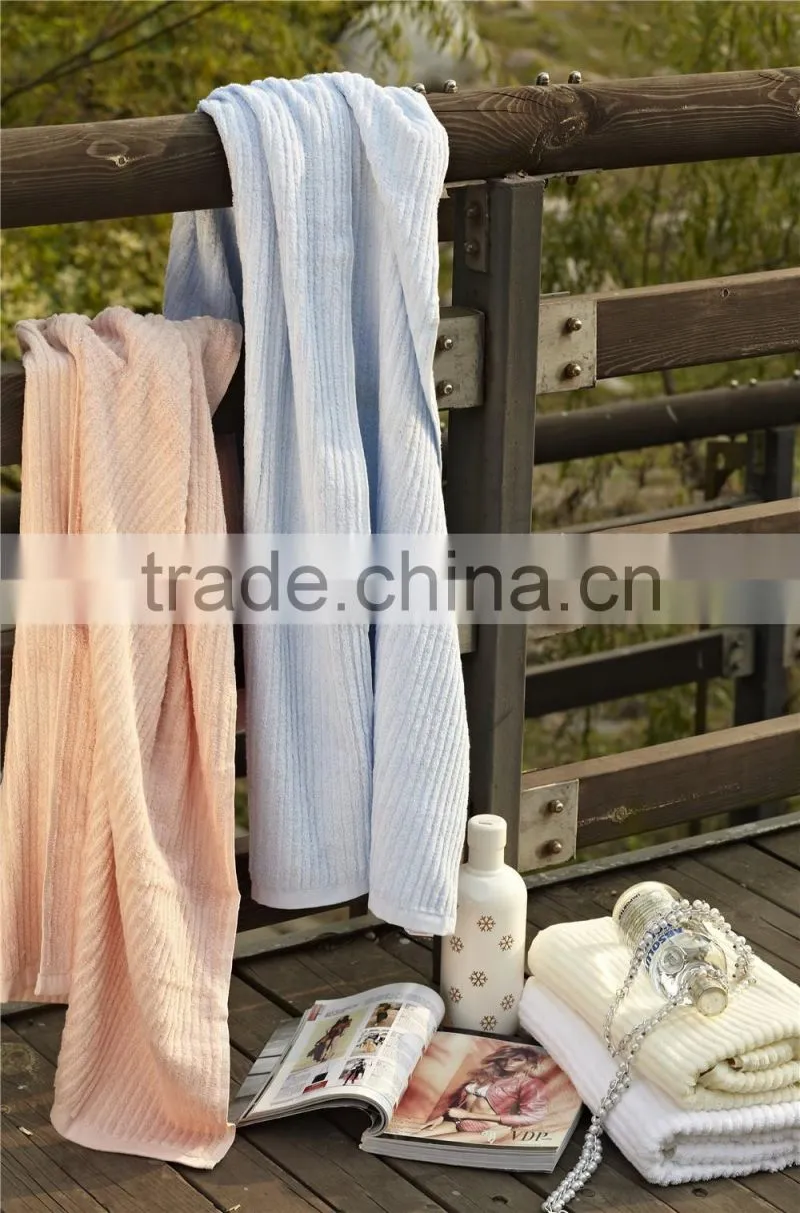 wholesale high quality cotton terry piano key jacquard bath towel