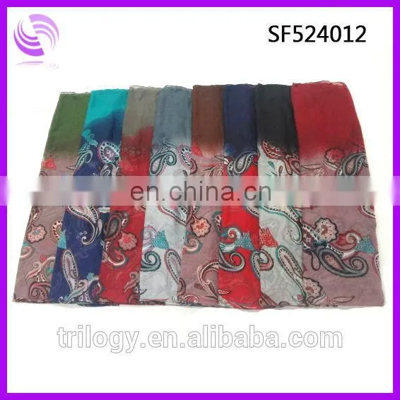 2014 New Style Fashion Chiffon Scarves Stole Shawl Printing Scarf