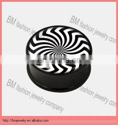 Coated titanium flesh tunnel piercing screw plug piercing stainless steel body jewelry