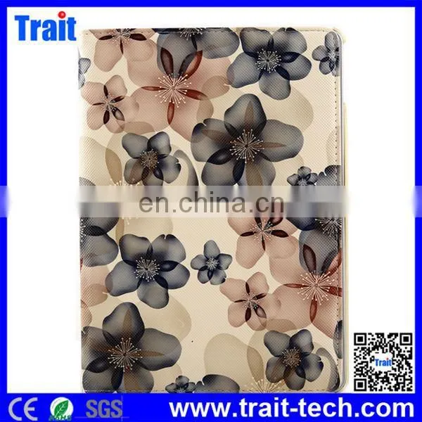 New arrival newest design wallet leather case for iPad Air 2 with Elastic Belt