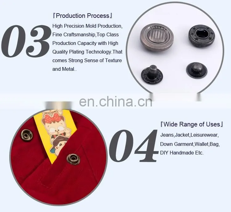 Zinc Alloy Cap Snap Buttons BM10797