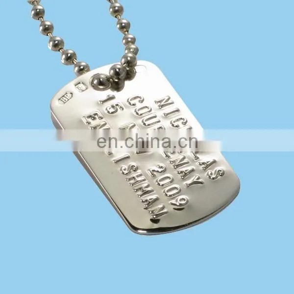 Custom 3D metal dog ID tag with embossed logo