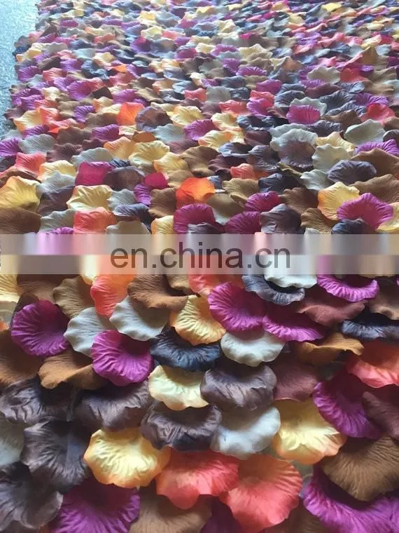 Silk Rose Petal Fall Wedding Aisle Runner