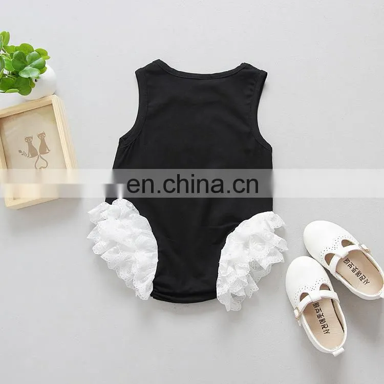 Fashion Swan Lace Summer Princess Cotton Newborn Baby Romper