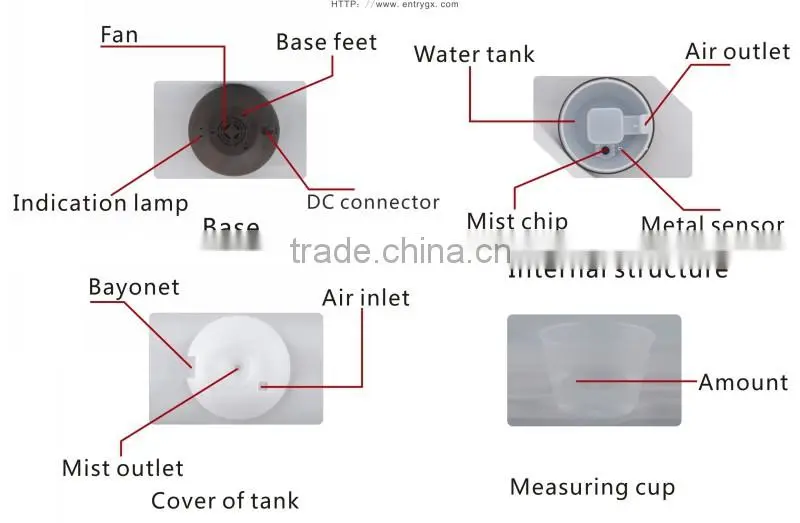 2014 new mini ultrasonic air freshener, fragrance aroma diffuser
