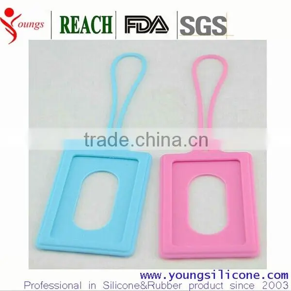 Durable silicone travel luggage tag for promotion, Silicon Rubber Luggage Tag