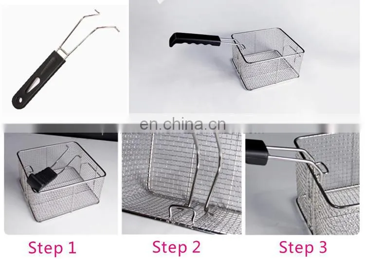 8L Stainless Steel Electric fish Fryer / Double Tanks chips Fryer