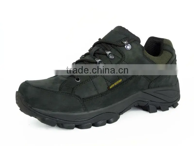 High quality Low Cut Full-Grain Waterproof Nubuck Leather Mountain Hiking Shoe