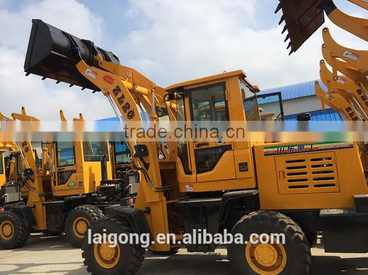 CE Certified China zl20 small wheel loader for sale