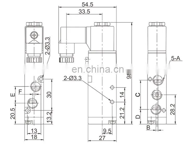 SNS aluminium alloy heat resistance air control solenoid valve
