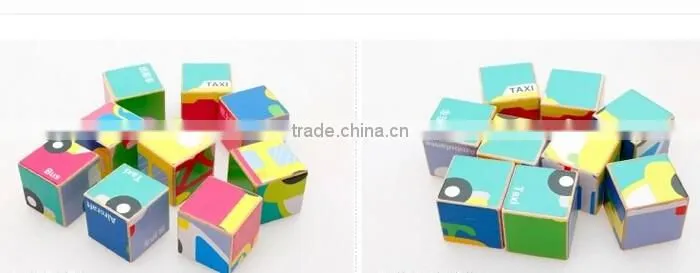 promotional 9 pcs children's educational toys games kids cube block puzzle cubic fun 3d wooden block puzzle 3d cube puzzle game