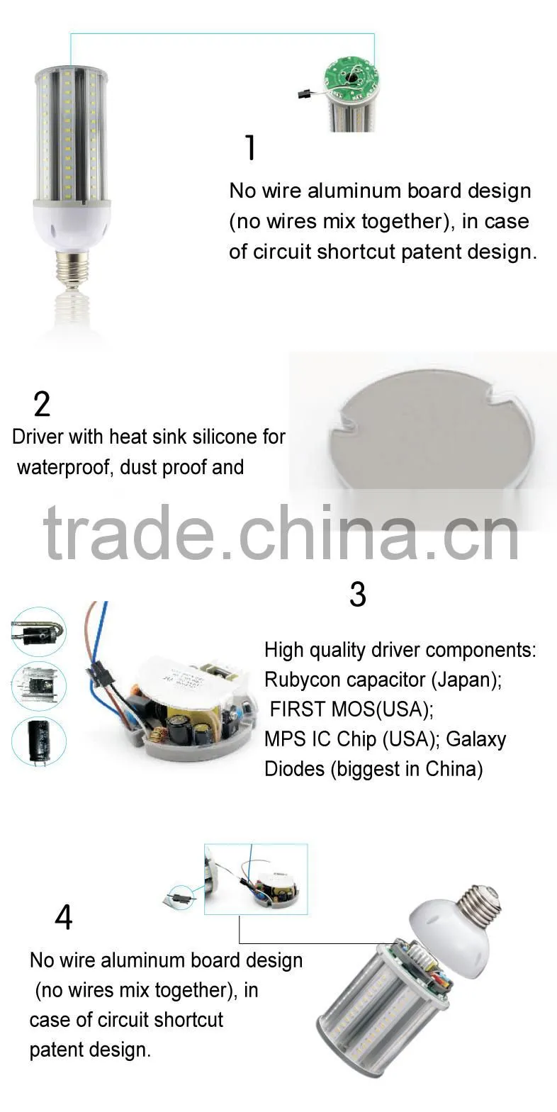 E40 100lm/w IP64 factory 100w 400w metal halide led replacement lamp