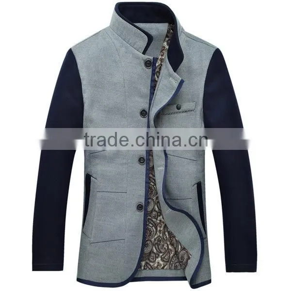 custom winter clothing/designer winter clothing/best style winter clothing/zipper up wool coat