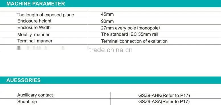 High quality single phase circuit breaker