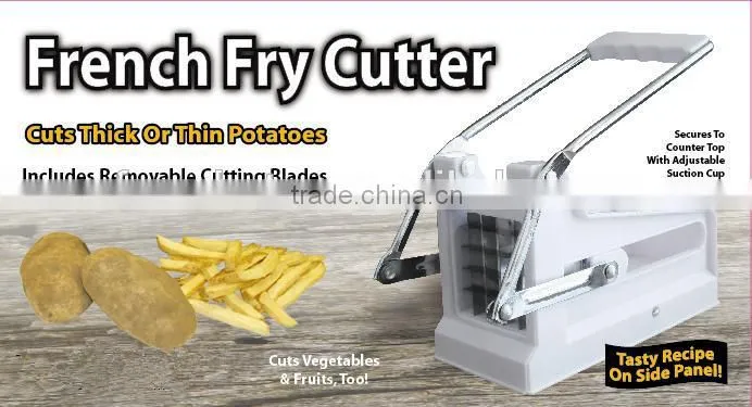 new white french fry cutter with suction base