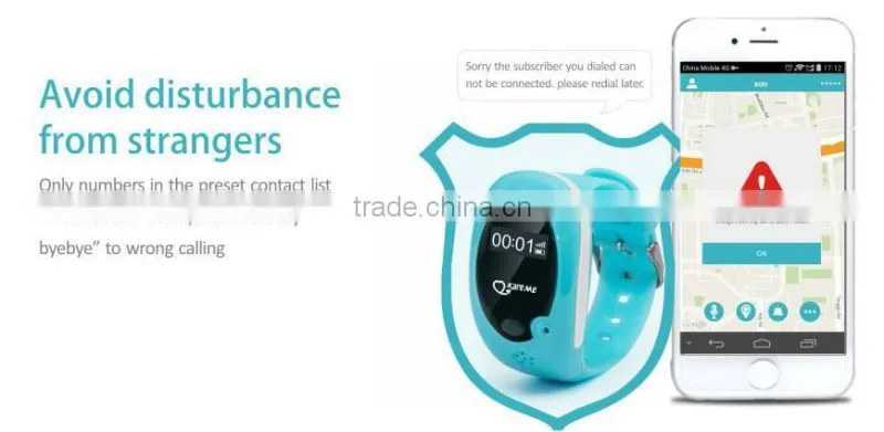 Kids care low radiation smart cell phone wrist watch