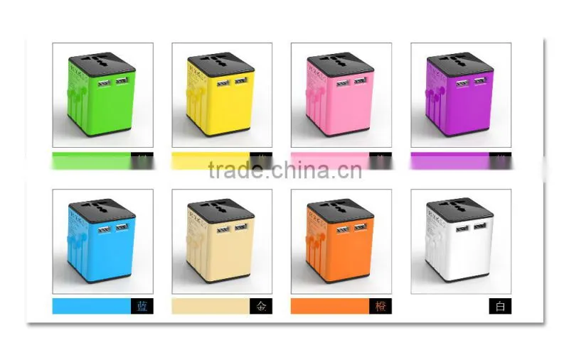 Purple Blue and more Our own patent uk canada plug adapter/universal travel adapter with usb port/universal multi plug adapter
