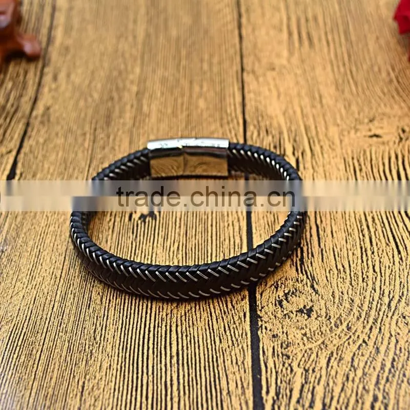 fashion western men metal bracelet bio magnetic bracelet