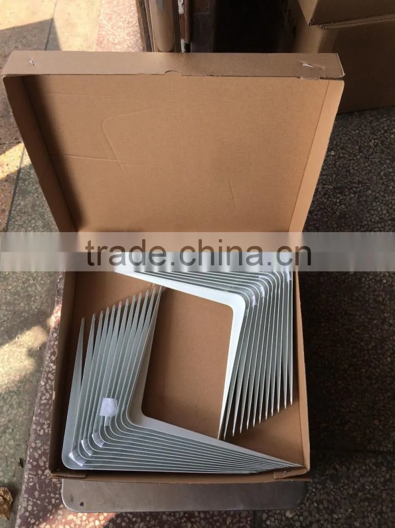 shelf bracket 250*300mm,10*12",white color,L bracket,1.1mm