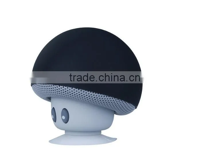 cartoon mushroom head sucker mini portable bluetooth speaker phone tablet bracket outdoor small acoustics For samsung iphone HTC