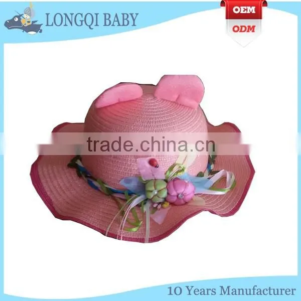 CM-TN-002 fashion design lovely cheap kids straw hat