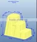 Anti-Skidding Plastic HDPE Material Handling Ladders for Industrial / Plastic two Steps Stools