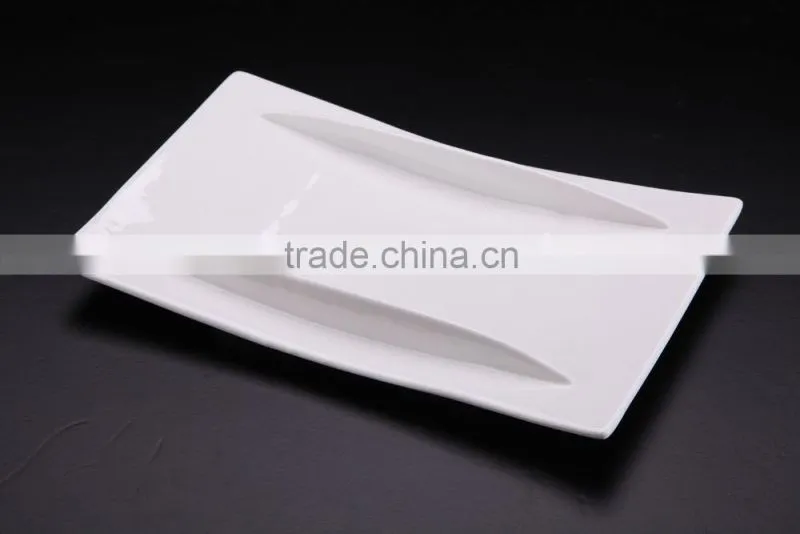 Fashion design restaurant porcelain square plate wholesale